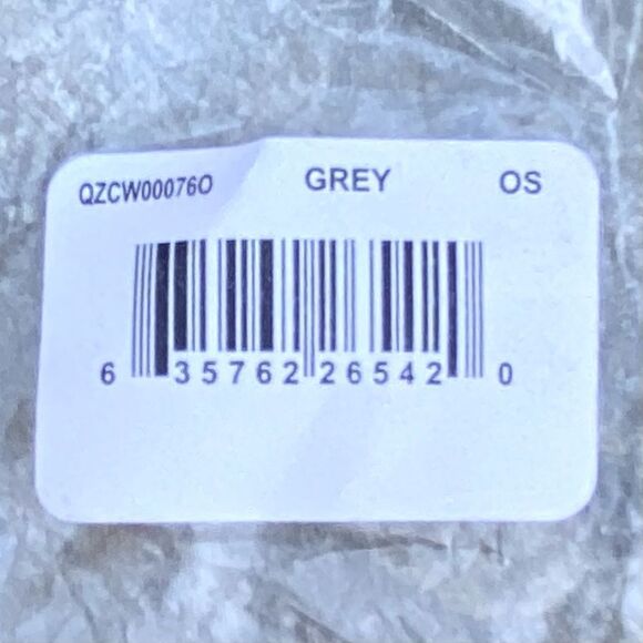 NWT New Adrienne Landau Gray Pearl Trim Faux Fur Pom-Pom Knit Beanie Hat OS - Picture 6 of 9